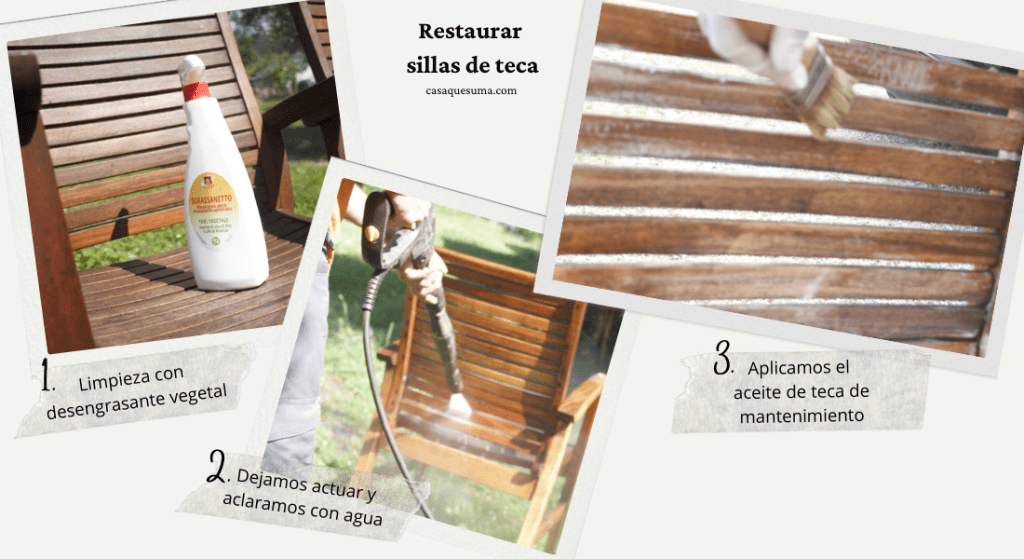 Como restaurar mesas y sillas de teca de jardín