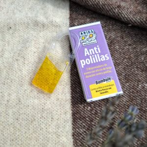 dispensador aroma natural sin toxicos lavanda lavandin antipolillas textiles ropa lana ARIES