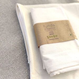 Funda de algodon interior para cojines y almohadas ecológica algodón orgánico