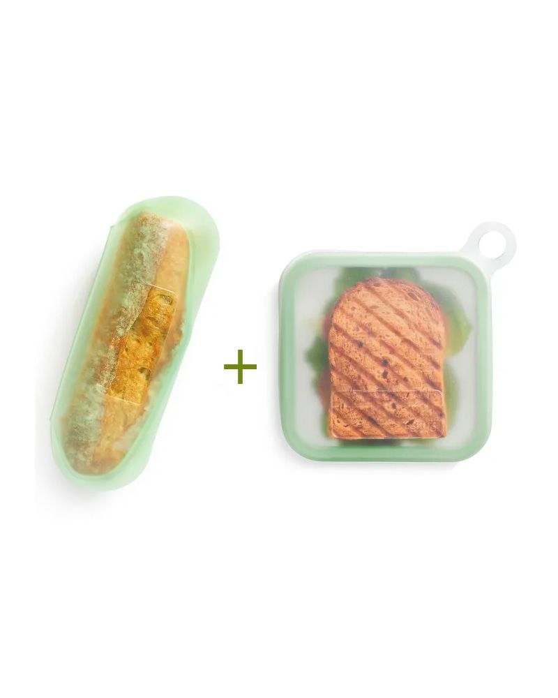 kit envoltorios reutilizables sandwich bocadillo silicona platino