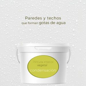 pintura ecológica natural para paredes con gotas de agua, condensan agua, condensación Termalya DURGA